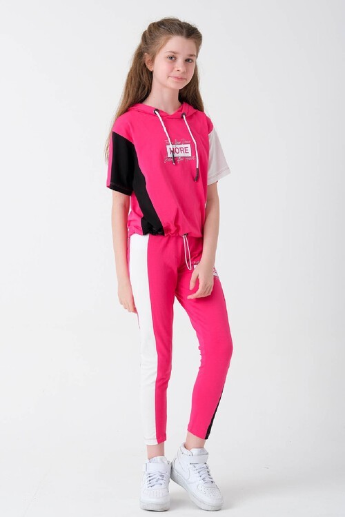 Kız Çocuk Baskılı Oversize Yazlık Takım 9-14 Yaş 13762