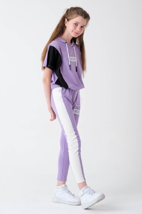 Kız Çocuk Baskılı Oversize Yazlık Takım 9-14 Yaş 13762