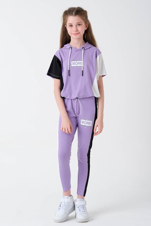 Kız Çocuk Baskılı Oversize Yazlık Takım 9-14 Yaş 13762