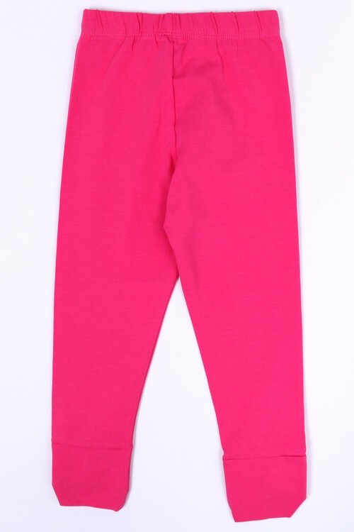 Kız Çocuk Koyu Pembe Manşet Taşlı 0-7 Yaş Tayt 1875-6