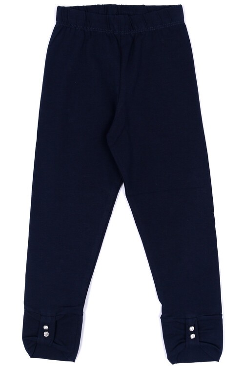 Kız Çocuk Siyah Manşet Taşlı 0-7 Yaş Tayt 1875-8