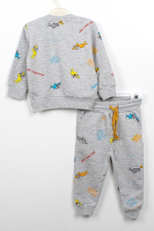 Erkek Bebek Balık Baskılı Takım 14075