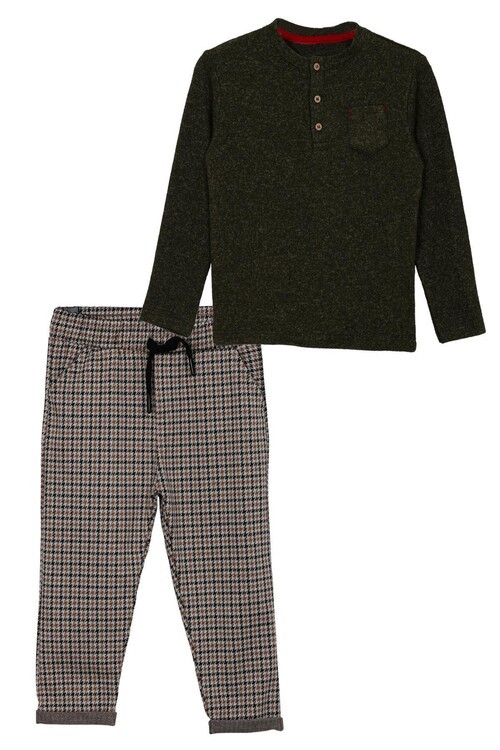 Erkek Bebek Cep Detaylı Takım 14113