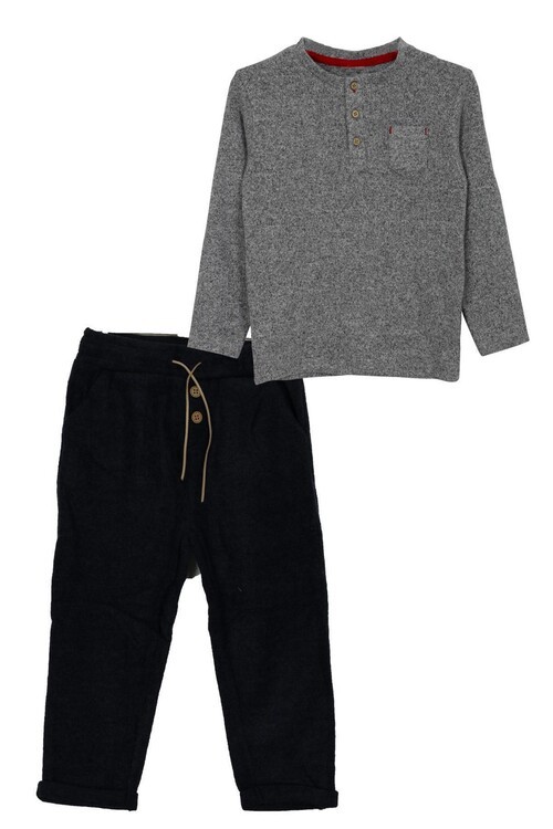 Erkek Bebek Cep Detaylı Takım 14113