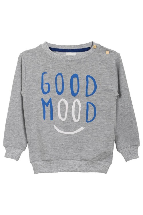Erkek Bebek Good Mood Yazı Baskılı Takım 14077