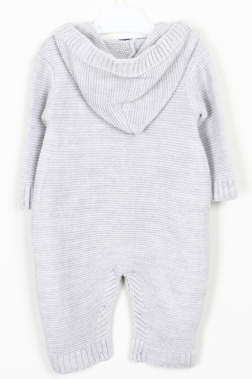 Erkek Bebek Kapşonlu Triko Tulum 14143