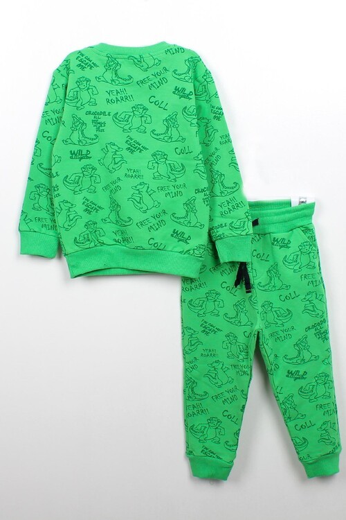 Erkek Bebek Timsah Baskılı Takım 14074