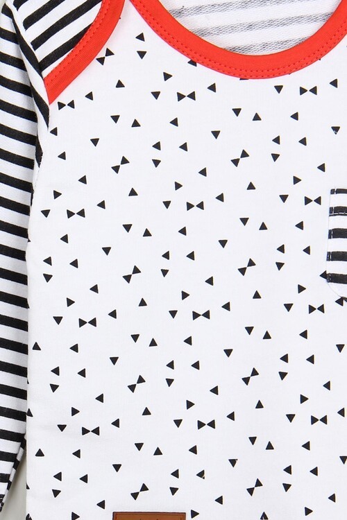 Erkek Bebek Üçgen Desenli Takım 14093