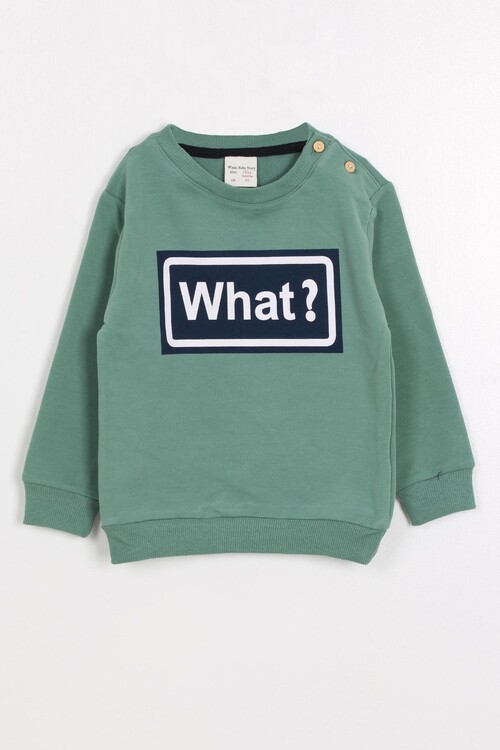 Erkek Bebek What Yazı Baskılı Takım 14086