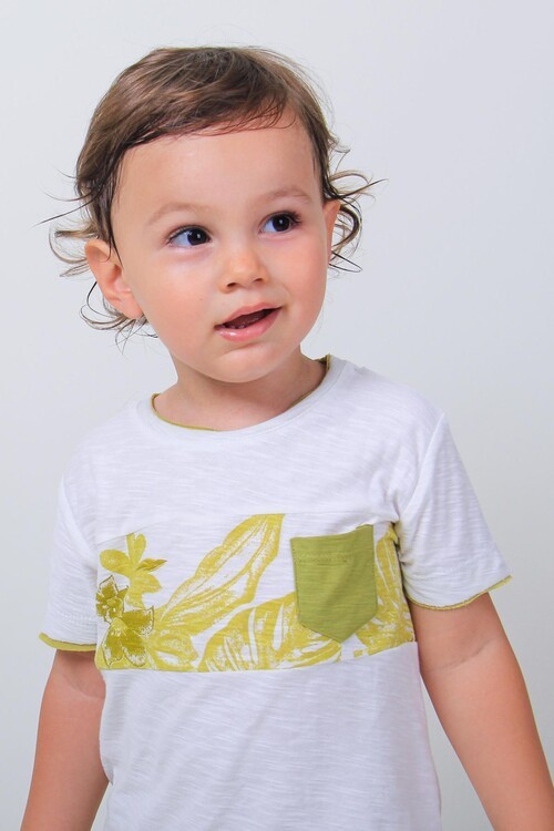 Erkek Bebek Yaprak Detaylı Takım 14094