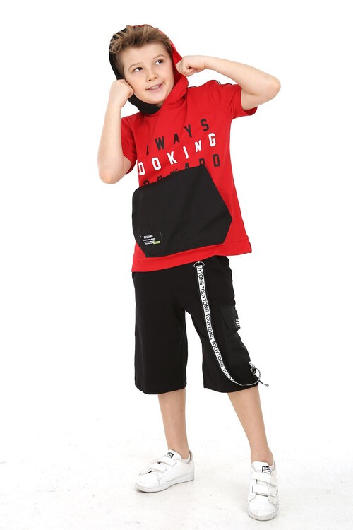 Erkek Çocuk Always Yazı Baskılı Şortlu Takım 5-9 Yaş 14070