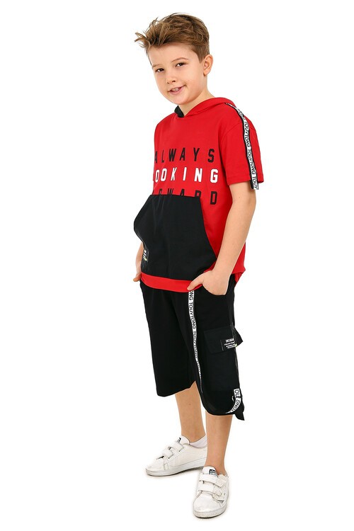 Erkek Çocuk Always Yazı Baskılı Şortlu Takım 5-9 Yaş 14070