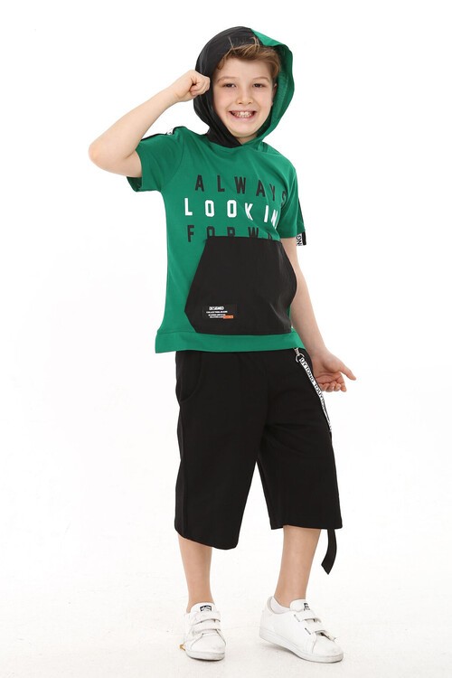 Erkek Çocuk Always Yazı Baskılı Şortlu Takım 5-9 Yaş 14070