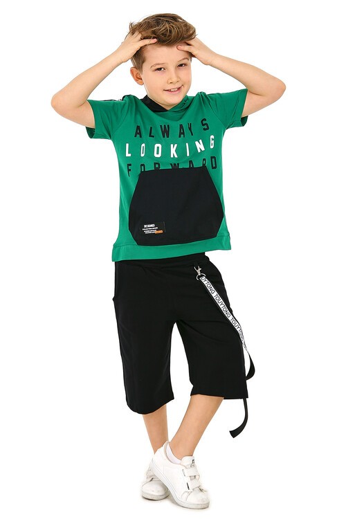 Erkek Çocuk Always Yazı Baskılı Şortlu Takım 5-9 Yaş 14070