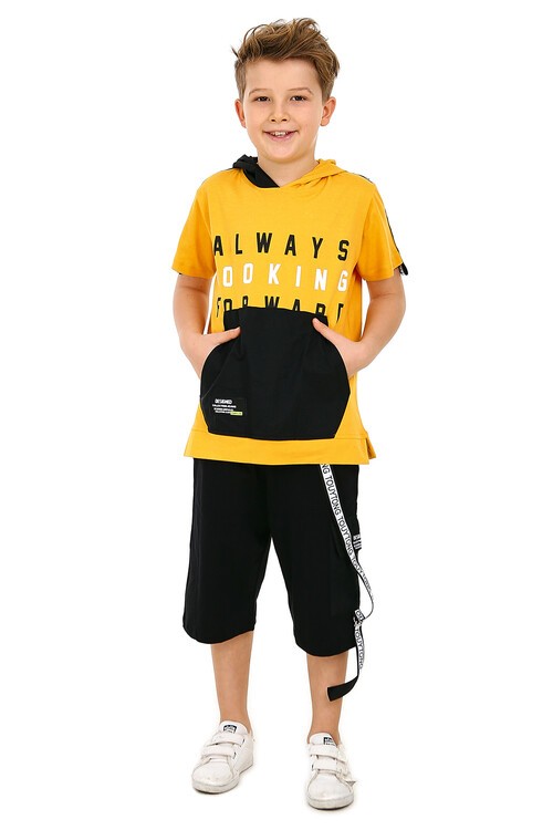 Erkek Çocuk Always Yazı Baskılı Şortlu Takım 5-9 Yaş 14070