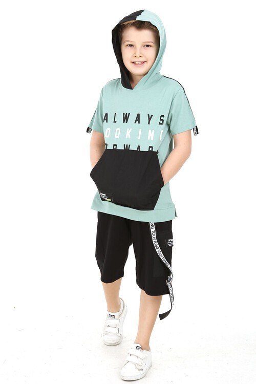 Erkek Çocuk Always Yazı Baskılı Şortlu Takım 5-9 Yaş 14070