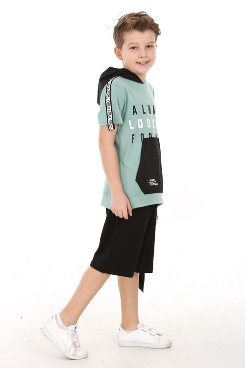 Erkek Çocuk Always Yazı Baskılı Şortlu Takım 5-9 Yaş 14070