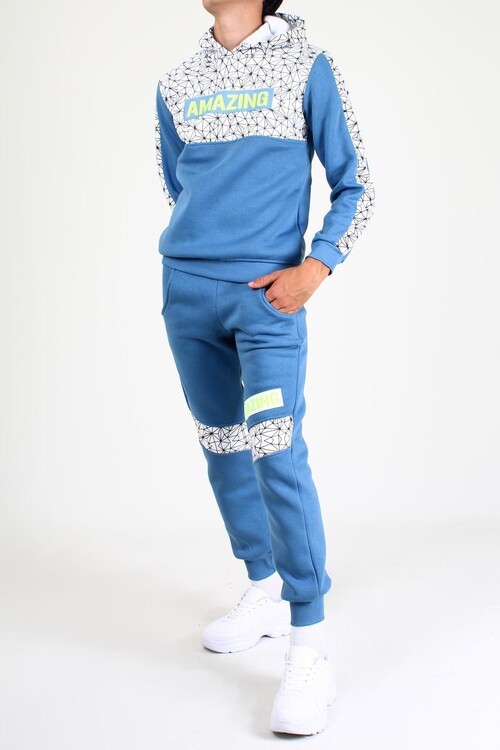 Erkek Çocuk Amazing Baskılı Takım 4-10 Yaş 14040