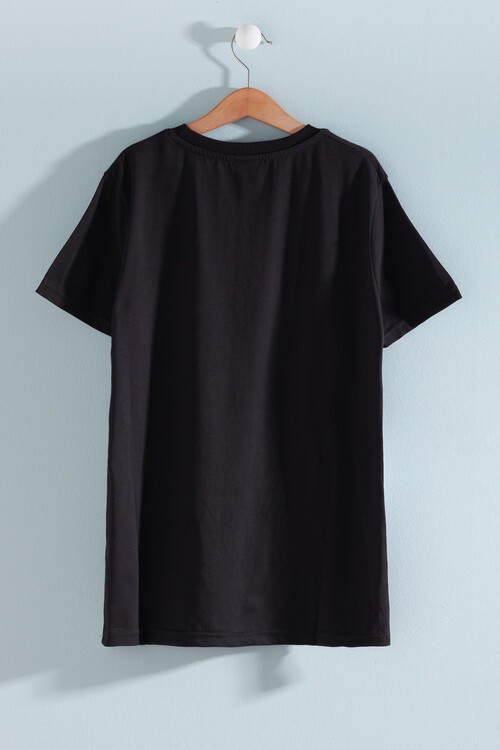 Erkek Çocuk Cepli Baskılı Tshirt 8-12 Yaş 14056