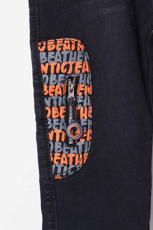 Erkek Çocuk Fermuar Detaylı Jean Pantolon 2-12 Yaş 13910