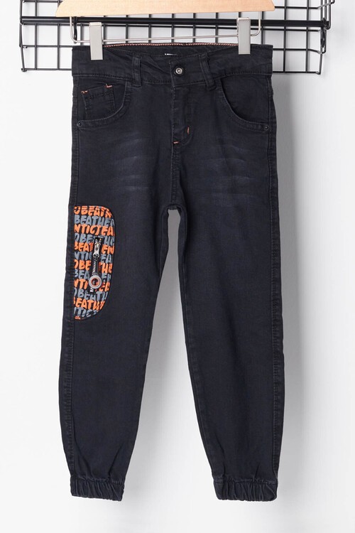 Erkek Çocuk Fermuar Detaylı Jean Pantolon 2-12 Yaş 13910