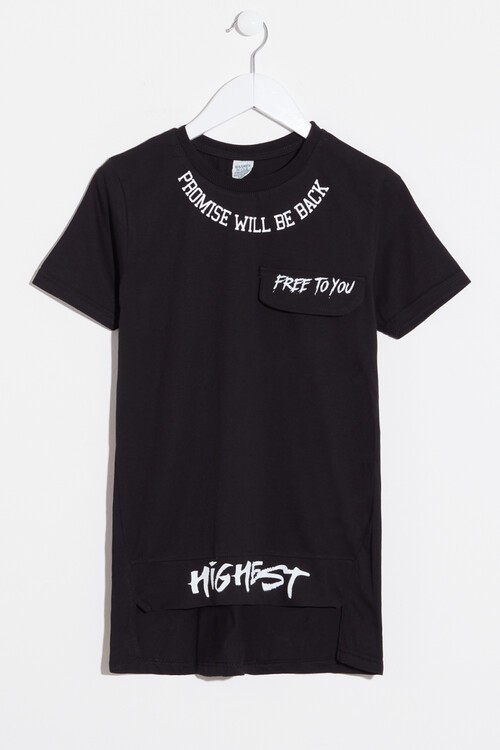 Erkek Çocuk Free Yazı Baskılı Tshirt 8-12 Yaş 14116