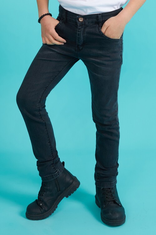 Erkek Çocuk Füme Jean Pantolon 12-17 Yaş 13784