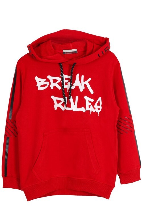 Erkek Çocuk Kanguru Cepli Kapşonlu Sweatshirt 14030