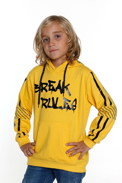 Erkek Çocuk Kanguru Cepli Kapşonlu Sweatshirt 14030