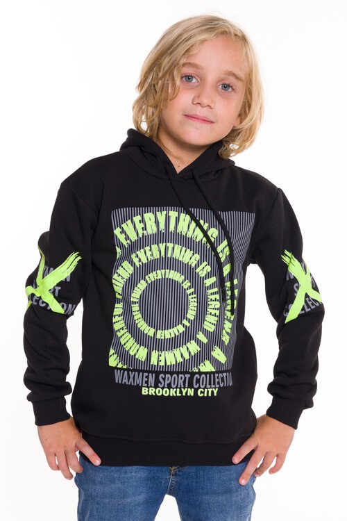 Erkek Çocuk Kapşonlu Sweatshirt 9-14 Yaş 14142