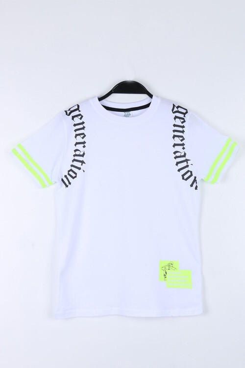 Erkek Çocuk Kolları Şeritli Tshirt 8-11 Yaş 14015