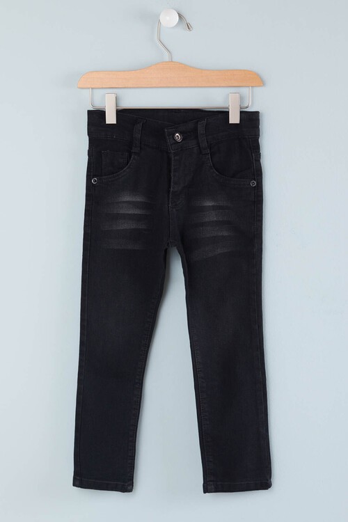 Erkek Çocuk Nakış Detaylı Jean Pantolon 2-12 Yaş 13904