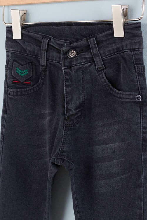 Erkek Çocuk Rütbe Detaylı Jean Pantolon 2-12 Yaş 13907