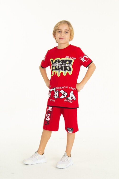 Erkek Çocuk Things Şortlu Takım 9-14 Yaş 14064