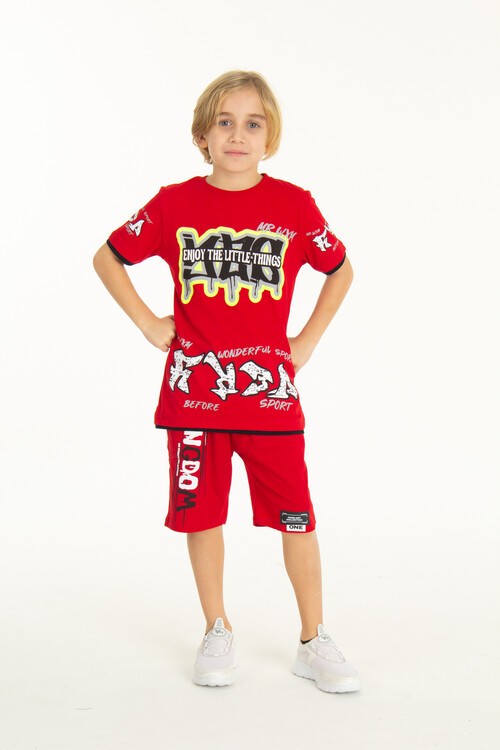 Erkek Çocuk Things Şortlu Takım 9-14 Yaş 14064