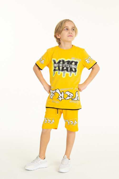 Erkek Çocuk Things Şortlu Takım 9-14 Yaş 14064