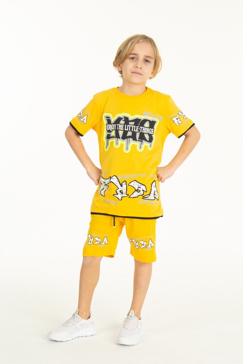 Erkek Çocuk Things Şortlu Takım 9-14 Yaş 14064
