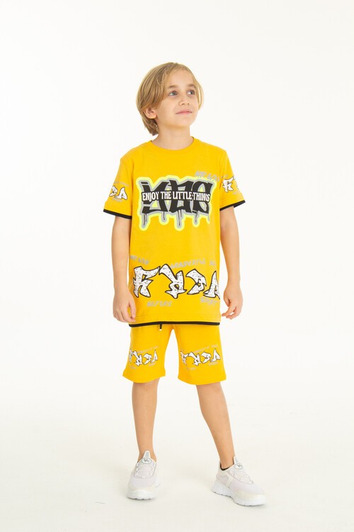 Erkek Çocuk Things Şortlu Takım 9-14 Yaş 14064