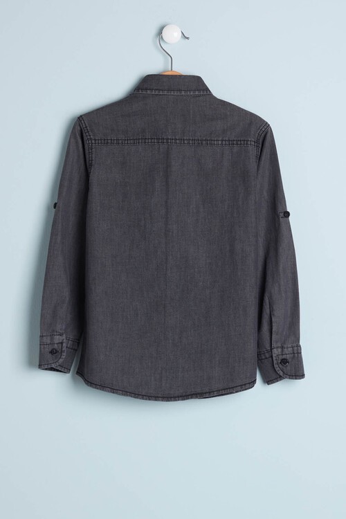 Erkek Çocuk Yazı Baskılı Jean Gömlek 13994