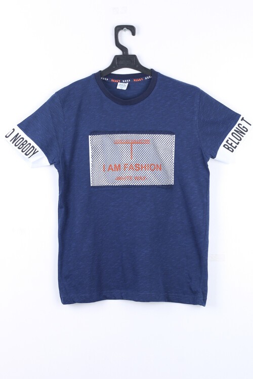 Erkek Fileli Tshirt 9-14 Yaş 14067