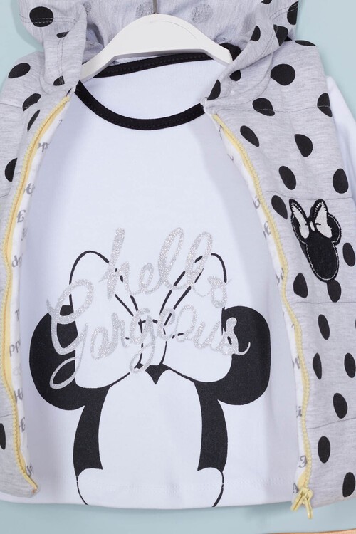 Kız Bebek Fare Nakışlı 3lü Takım  13687