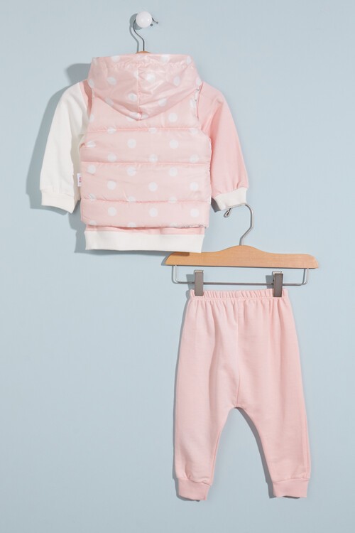 Kız Bebek Puantiyeli 3lü Takım 6-18 Ay 13684