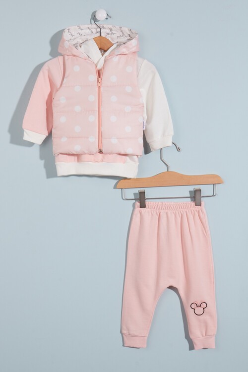 Kız Bebek Puantiyeli 3lü Takım 6-18 Ay 13684