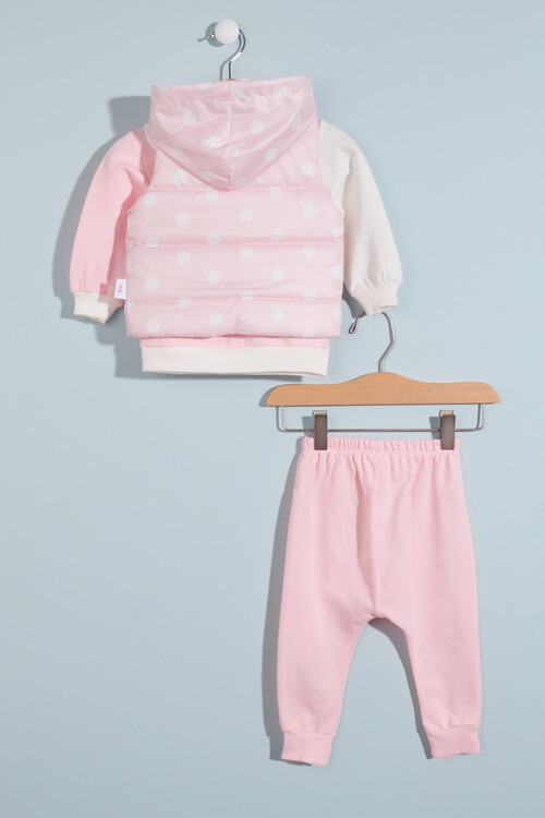 Kız Bebek Puantiyeli 3lü Takım 6-18 Ay 13684