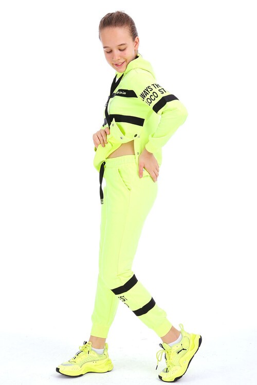 Kız Çocuk Always Yazı Baskılı Kapşonlu Takım 10-15 Yaş 14140