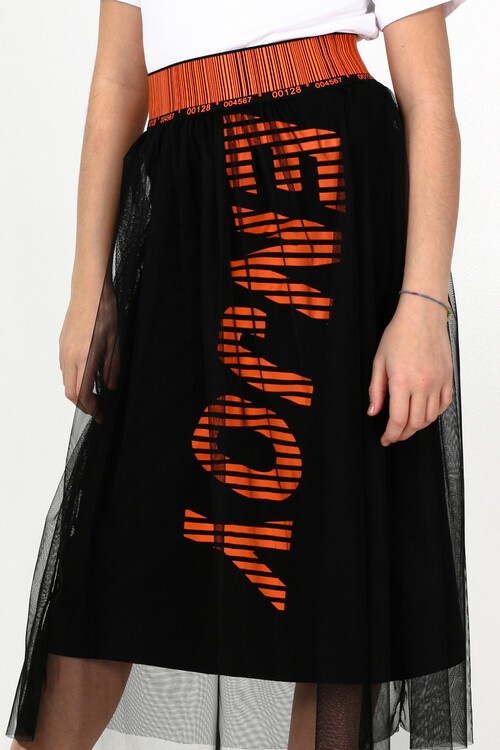 Kız Çocuk Baskılı Fileli Etek 10-15 Yaş 13974