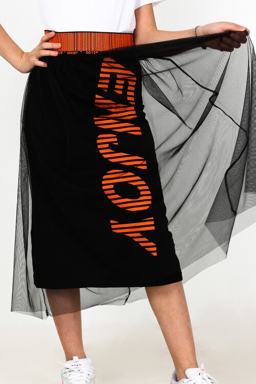 Kız Çocuk Baskılı Fileli Etek 10-15 Yaş 13974