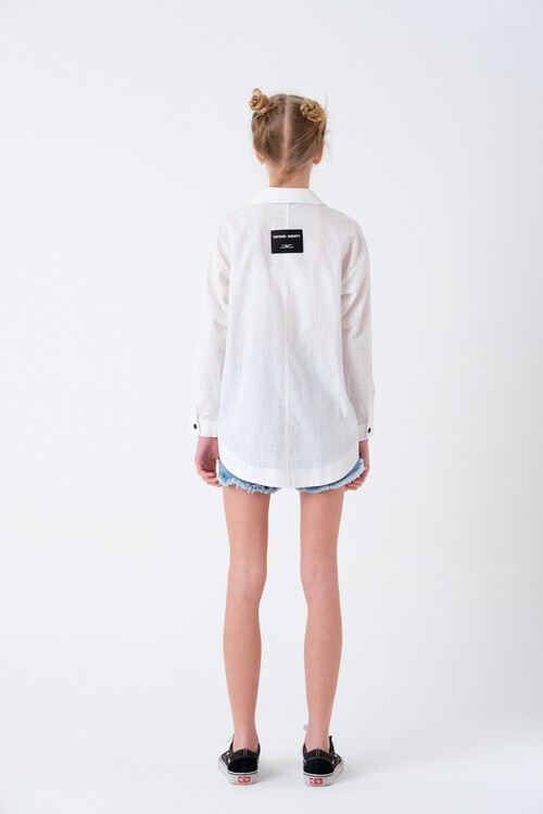 Kız Çocuk Baskılı Gömlek 8-15 Yaş 13931