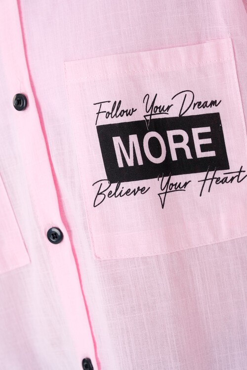 Kız Çocuk Baskılı Gömlek 8-15 Yaş 13931