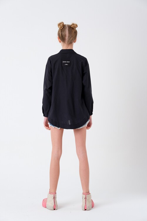 Kız Çocuk Baskılı Gömlek 8-15 Yaş 13931